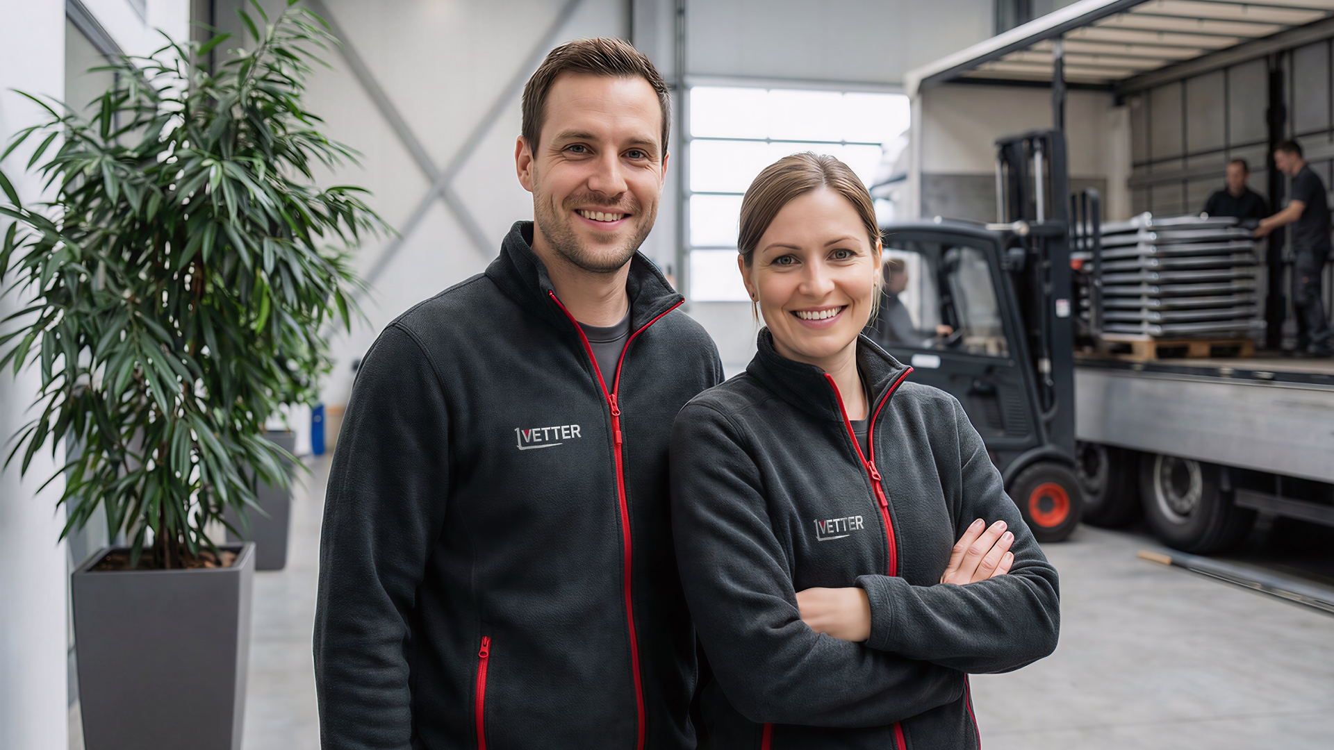 Bestickte Fleecejacken als Company Wear &ndash; Symbolbild, mit KI erstellt